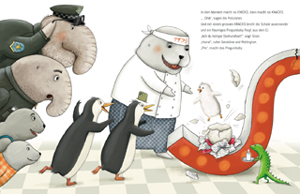 Pinguine in der Sushi-Bar