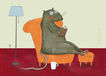 Postkarte mit Ratte